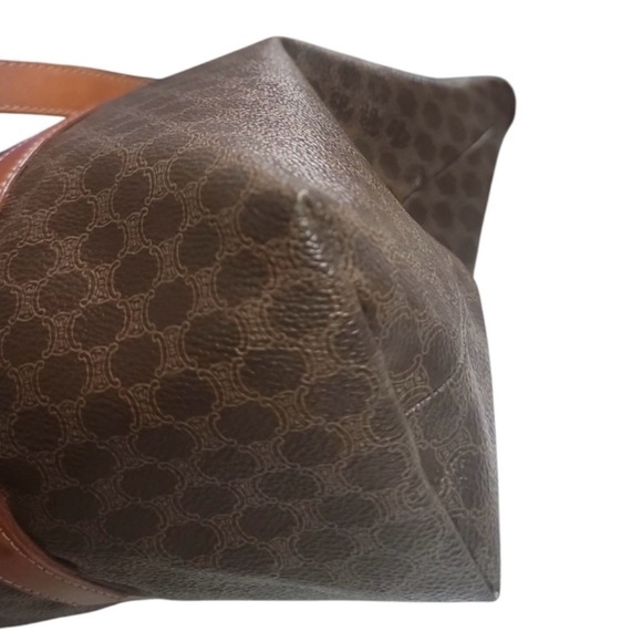 Céline Vintage Brown Leather Macadam Large Tote - Picture 3 of 12